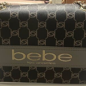 Bebe Black and Gray Crossbody Bag